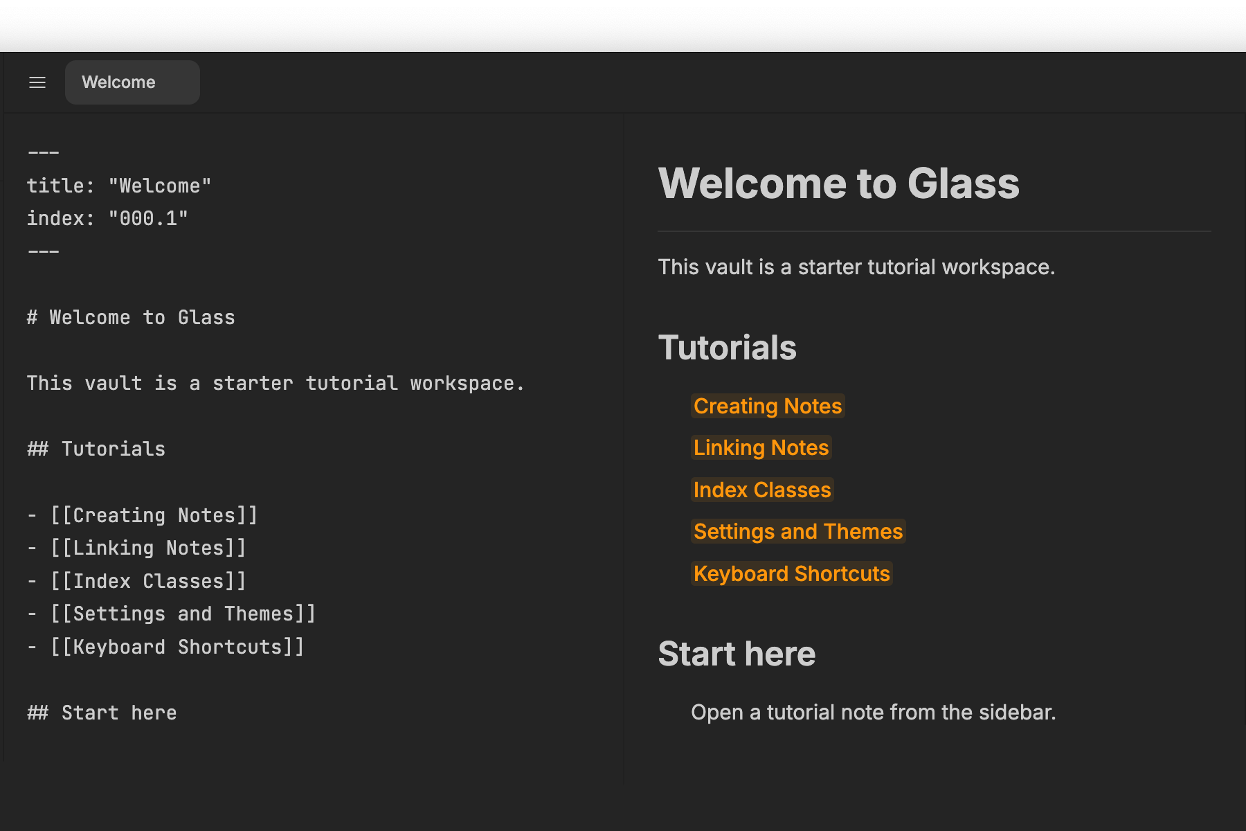 Split Markdown Editor