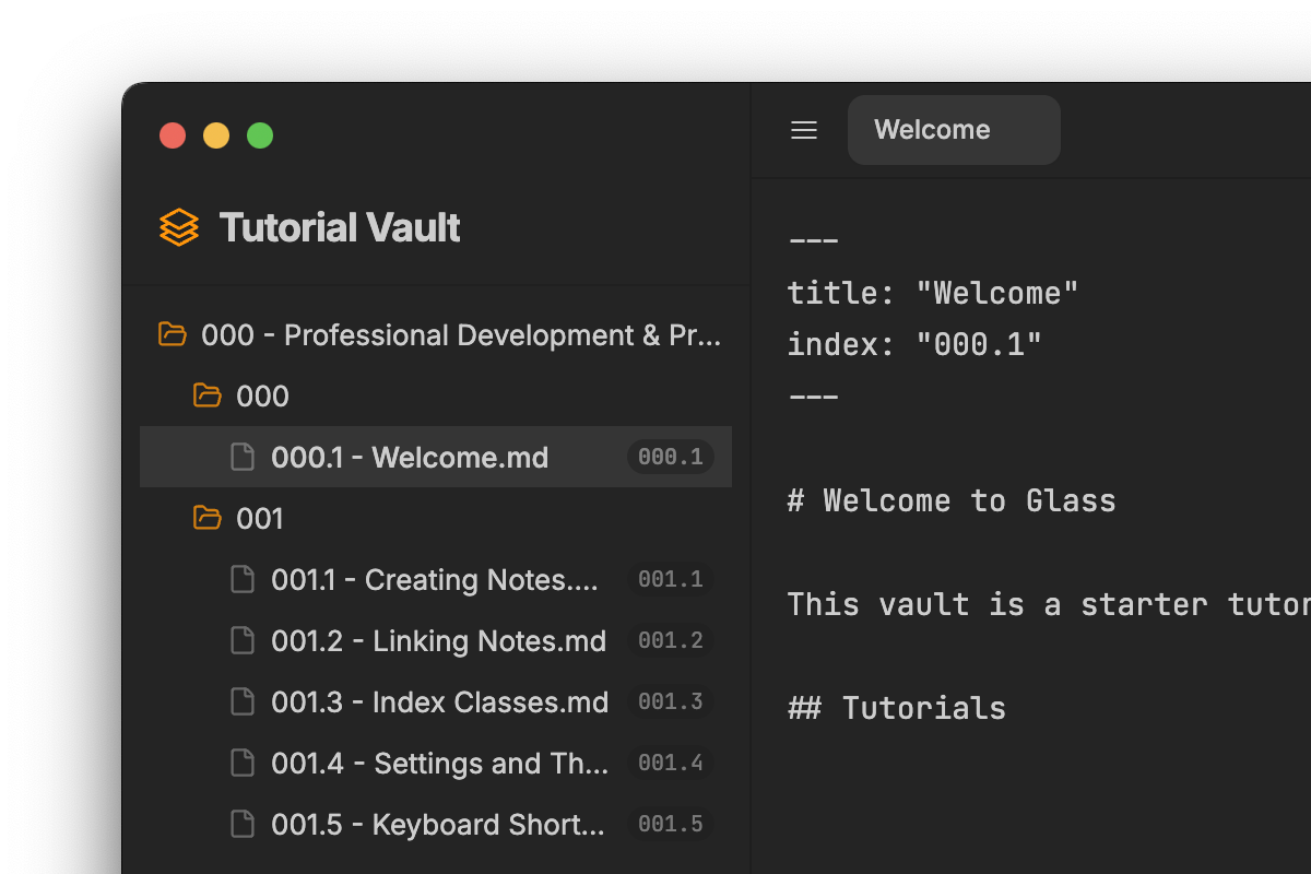 Dewey-Indexed Sidebar